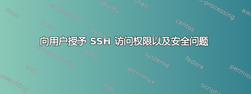 向用户授予 SSH 访问权限以及安全问题