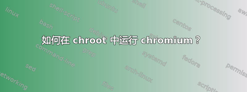 如何在 chroot 中运行 chromium？