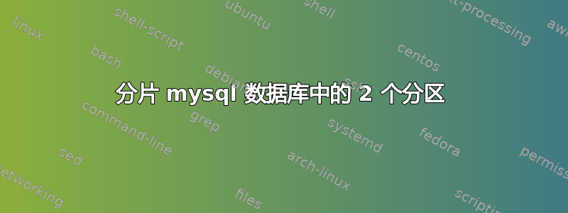 分片 mysql 数据库中的 2 个分区