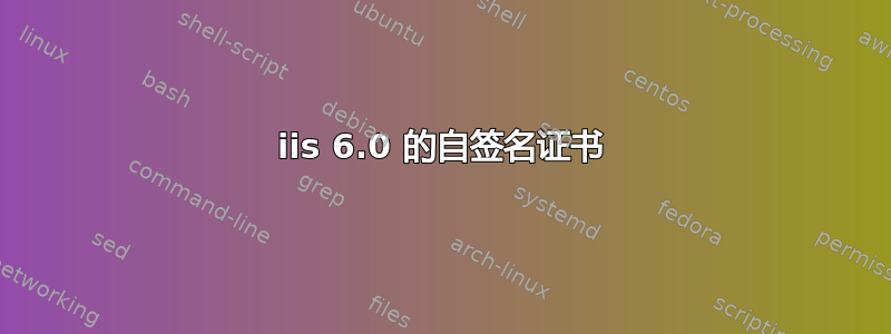 iis 6.0 的自签名证书