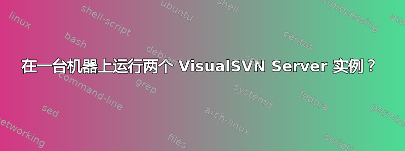 在一台机器上运行两个 VisualSVN Server 实例？