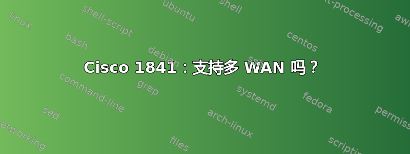 Cisco 1841：支持多 WAN 吗？