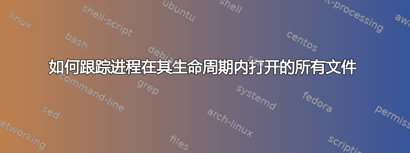 如何跟踪进程在其生命周期内打开的所有文件