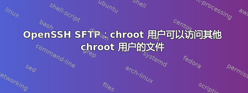 OpenSSH SFTP：chroot 用户可以访问其他 chroot 用户的文件