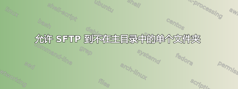 允许 SFTP 到不在主目录中的单个文件夹