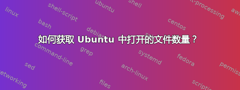 如何获取 Ubuntu 中打开的文件数量？