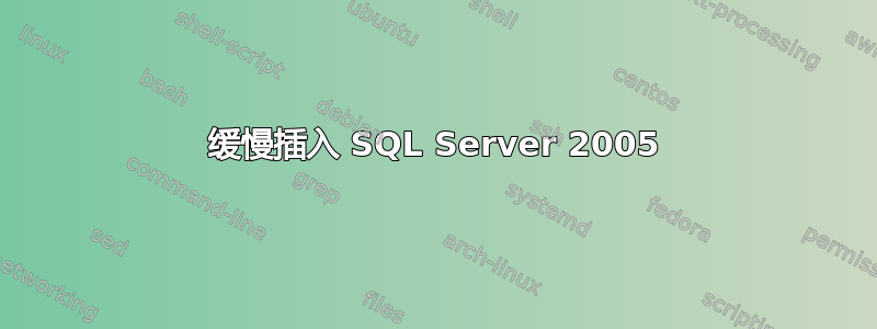 缓慢插入 SQL Server 2005