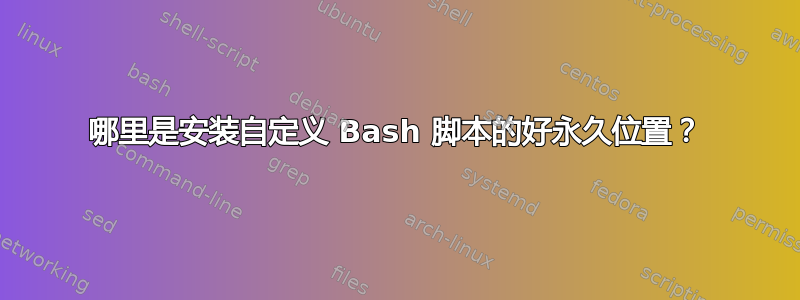 哪里是安装自定义 Bash 脚本的好永久位置？