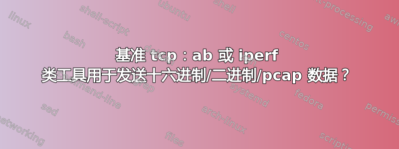 基准 tcp：ab 或 iperf 类工具用于发送十六进制/二进制/pcap 数据？