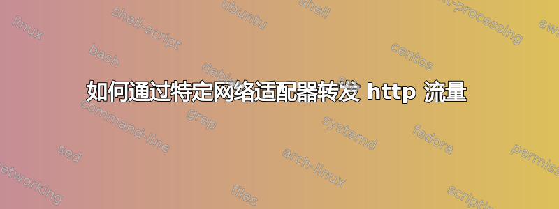 如何通过特定网络适配器转发 http 流量