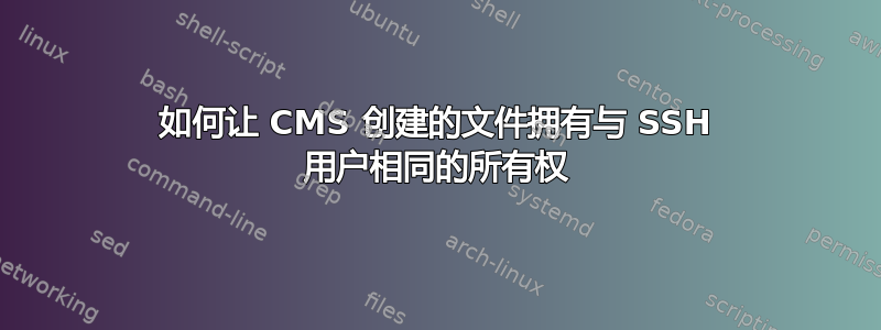 如何让 CMS 创建的文件拥有与 SSH 用户相同的所有权