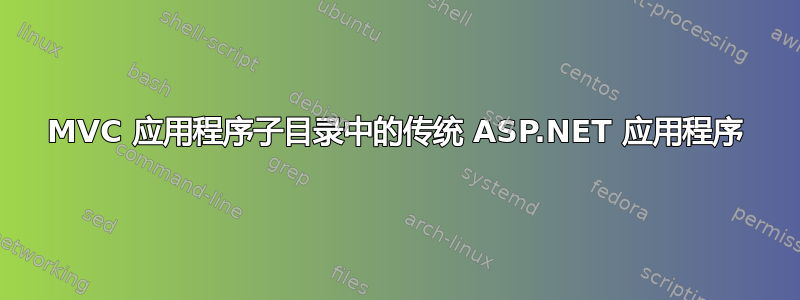 MVC 应用程序子目录中的传统 ASP.NET 应用程序