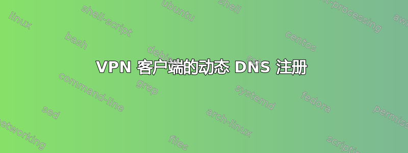 VPN 客户端的动态 DNS 注册