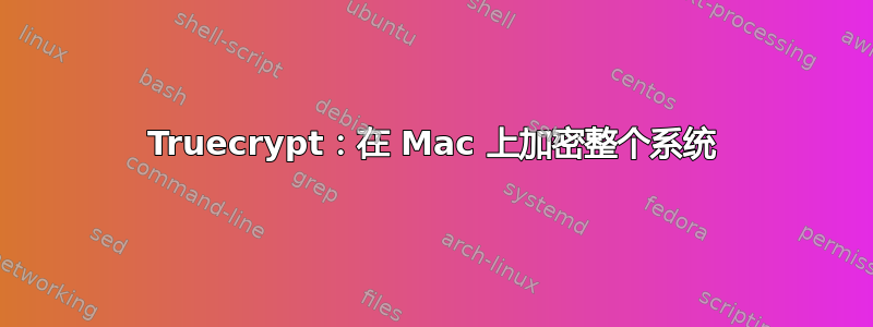 Truecrypt：在 Mac 上加密整个系统