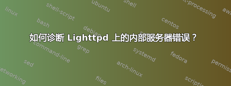 如何诊断 Lighttpd 上的内部服务器错误？