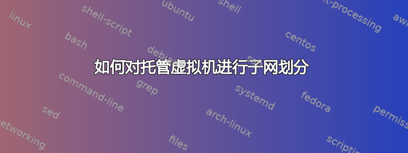 如何对托管虚拟机进行子网划分