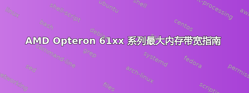 AMD Opteron 61xx 系列最大内存带宽指南