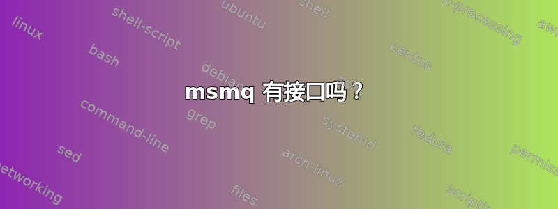 msmq 有接口吗？