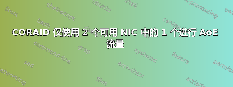 CORAID 仅使用 2 个可用 NIC 中的 1 个进行 AoE 流量