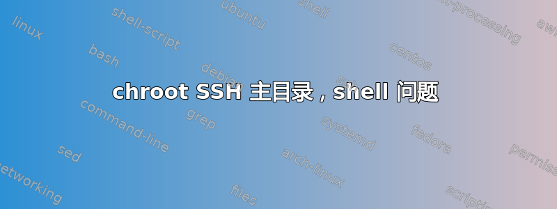 chroot SSH 主目录，shell 问题