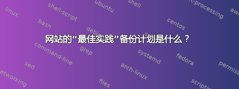 网站的“最佳实践”备份计划是什么？