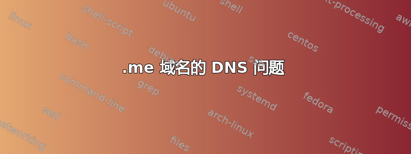 .me 域名的 DNS 问题