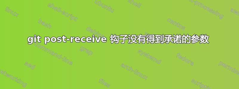 git post-receive 钩子没有得到承诺的参数