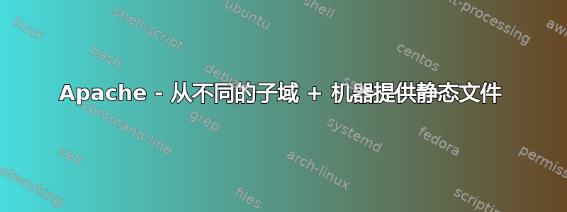 Apache - 从不同的子域 + 机器提供静态文件