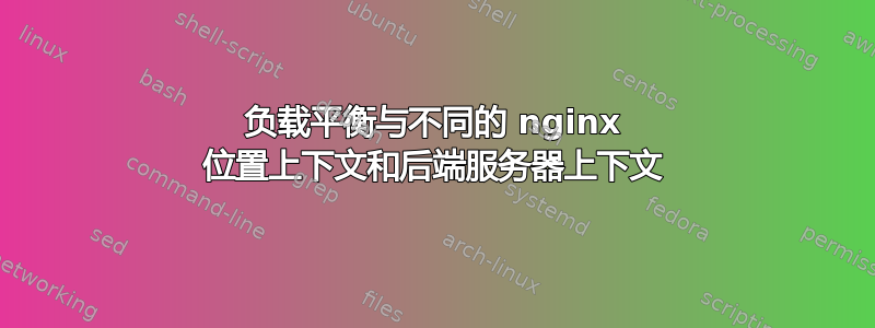 负载平衡与不同的 nginx 位置上下文和后端服务器上下文