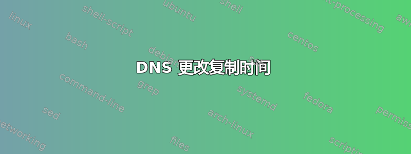 DNS 更改复制时间