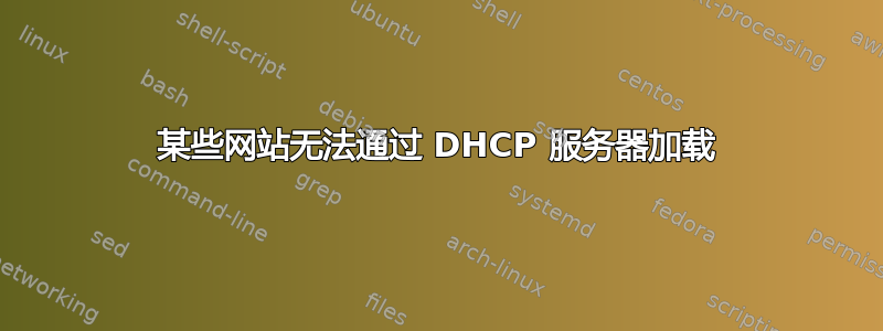 某些网站无法通过 DHCP 服务器加载