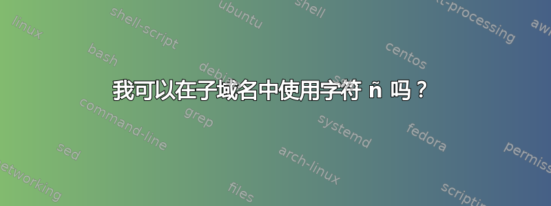 我可以在子域名中使用字符 ñ 吗？