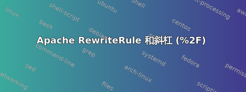 Apache RewriteRule 和斜杠 (%2F)