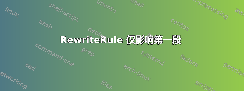 RewriteRule 仅影响第一段