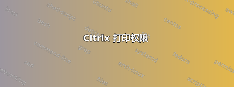 Citrix 打印权限