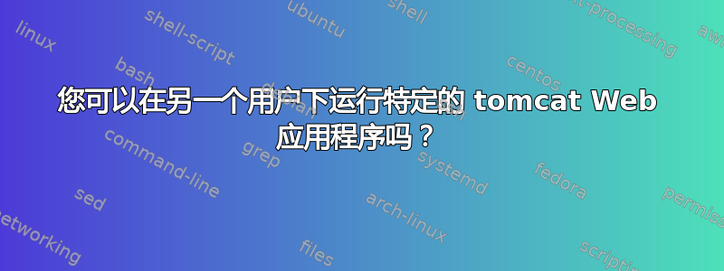 您可以在另一个用户下运行特定的 tomcat Web 应用程序吗？