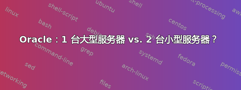 Oracle：1 台大型服务器 vs. 2 台小型服务器？