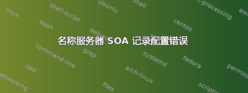 名称服务器 SOA 记录配置错误