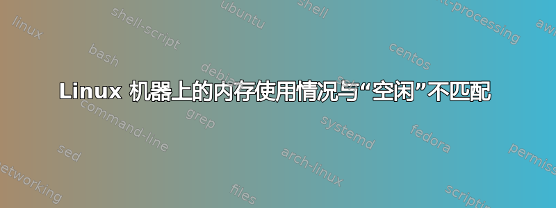 Linux 机器上的内存使用情况与“空闲”不匹配