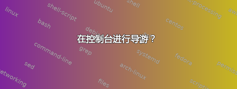 在控制台进行导游？