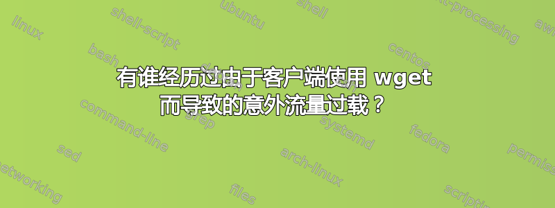 有谁经历过由于客户端使用 wget 而导致的意外流量过载？