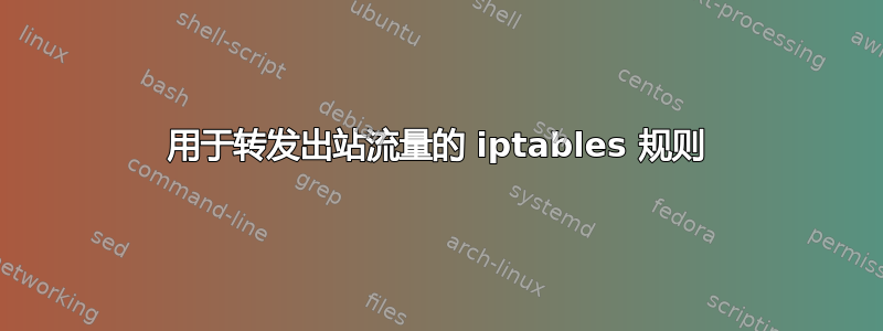 用于转发出站流量的 iptables 规则