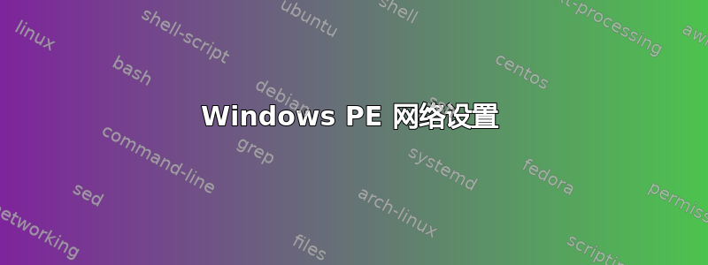 Windows PE 网络设置