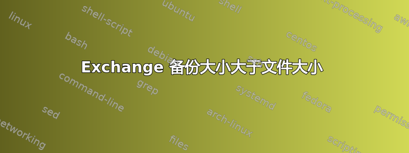 Exchange 备份大小大于文件大小