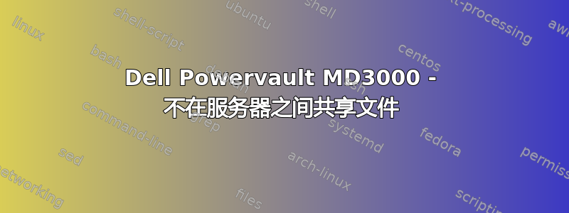 Dell Powervault MD3000 - 不在服务器之间共享文件