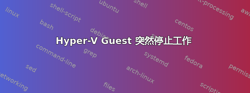 Hyper-V Guest 突然停止工作