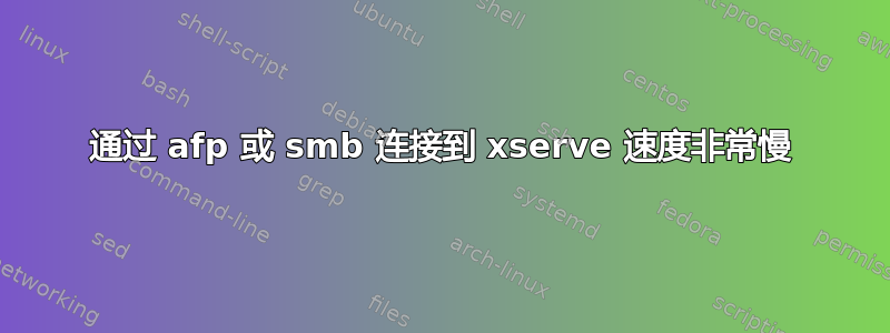 通过 afp 或 smb 连接到 xserve 速度非常慢