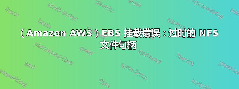 （Amazon AWS）EBS 挂载错误：过时的 NFS 文件句柄