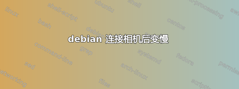 debian 连接相机后变慢