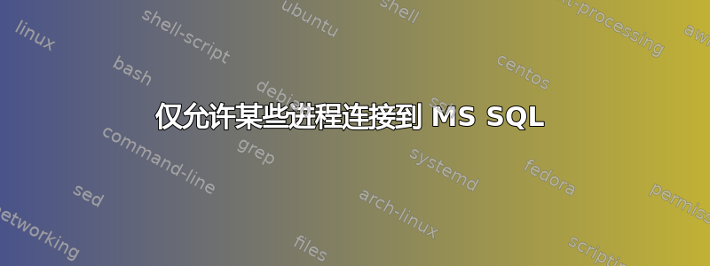 仅允许某些进程连接到 MS SQL